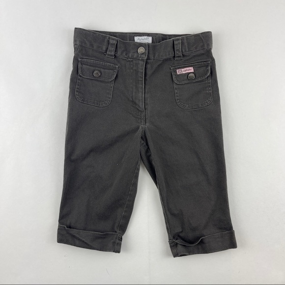 Alphabet Creation Shorts Girls 10 A Brown Houndstooth Pockets - Picture 1 of 7